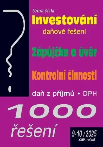 Koupit Online 1000 řešení 9-10/2025 Investování – daňové řešení